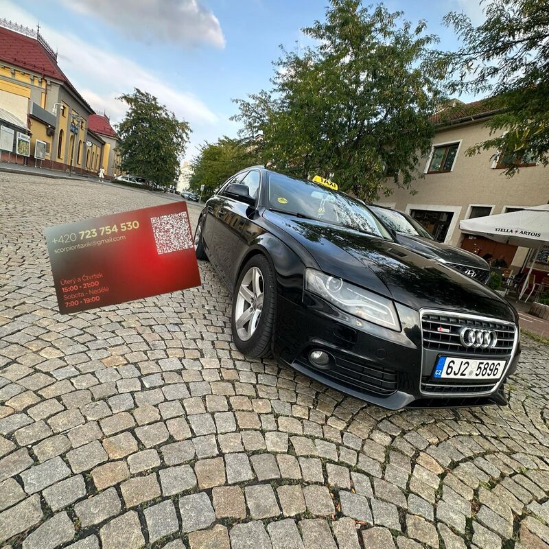 Taxi Audi na náměstí v Hodoníně